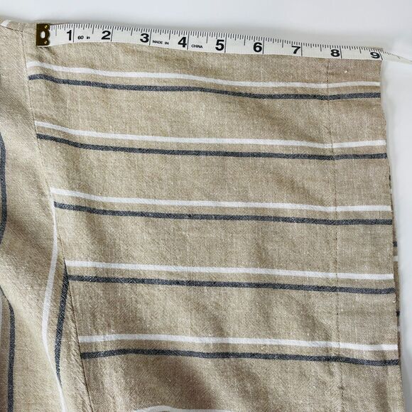 Banana Republic Linen Cropped Button Down Shirt XS - Small Linen Cropped Blouse - Picture 12 of 13